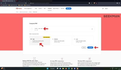 How to reduce PDF file online